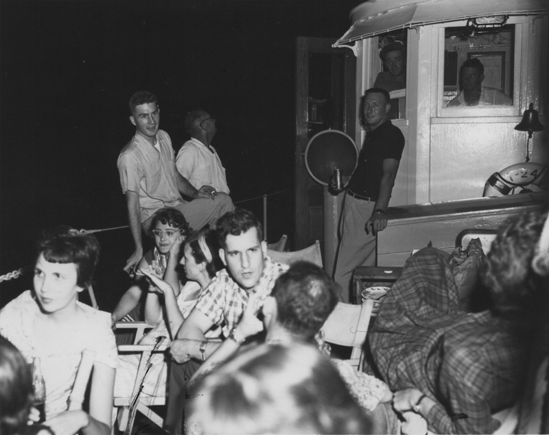 Group on boat